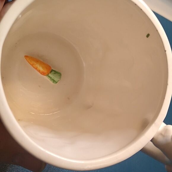 Vintage Twain LTD Rabbits on Fence White Ceramic Bunny Mug - Picture 6 of 9